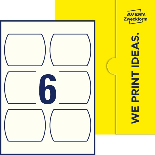 6 stk. etiketter per ark