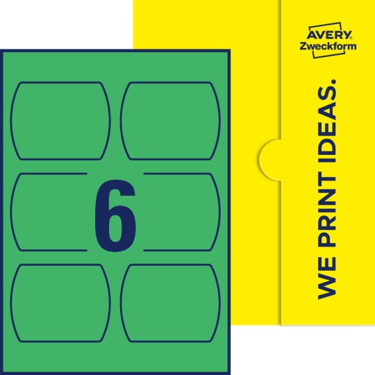 6 stk. etiketter per ark