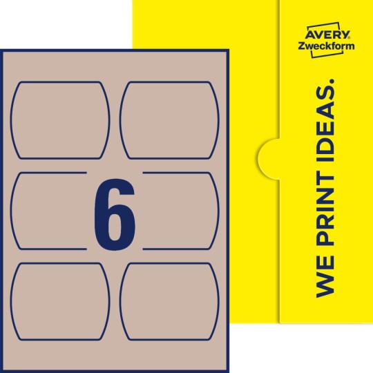 6 stk. etiketter per ark