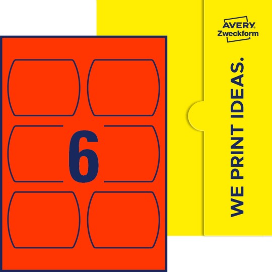 6 stk. etiketter per ark