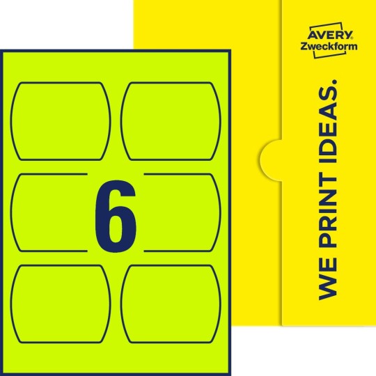 6 stk. etiketter per ark