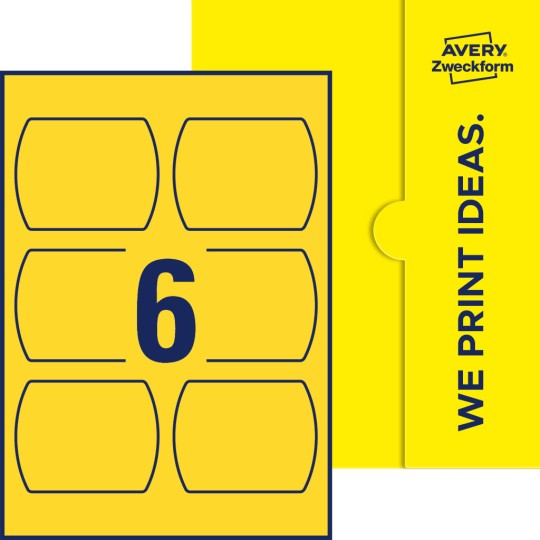 6 stk. etiketter per ark
