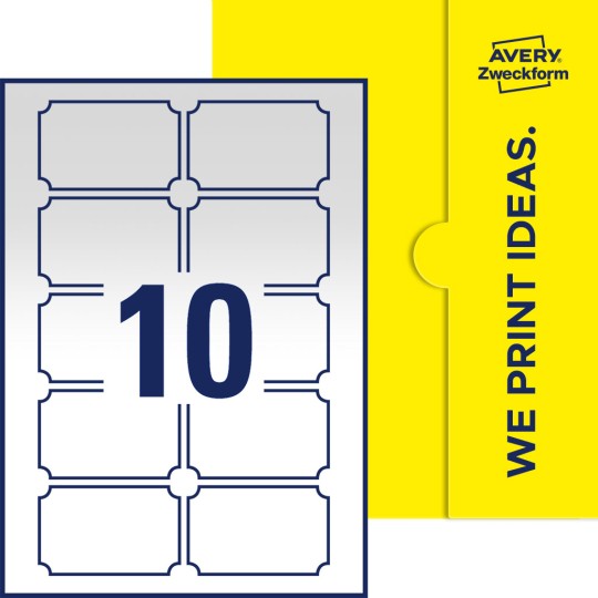 10 stk. etiketter per ark