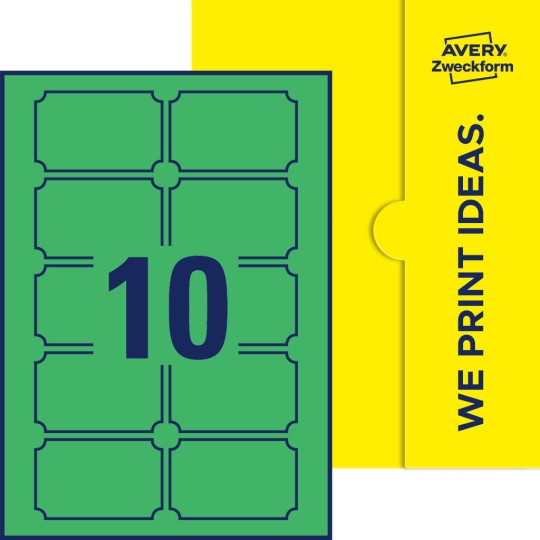 10 stk. etiketter per ark