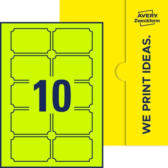 10 stk. etiketter per ark