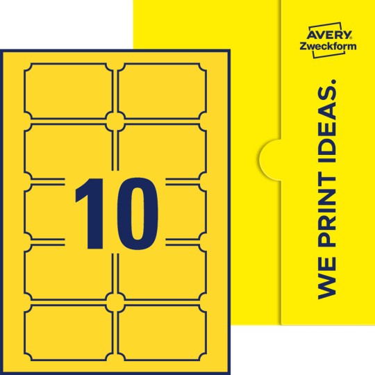10 stk. etiketter per ark