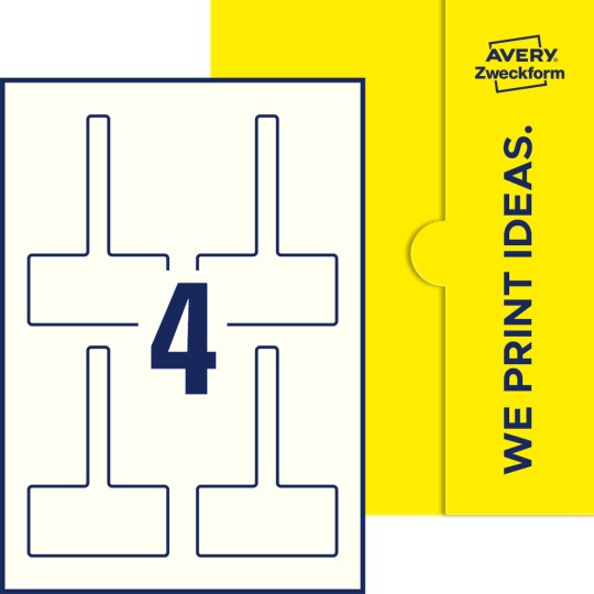 4 stk. etiketter per ark