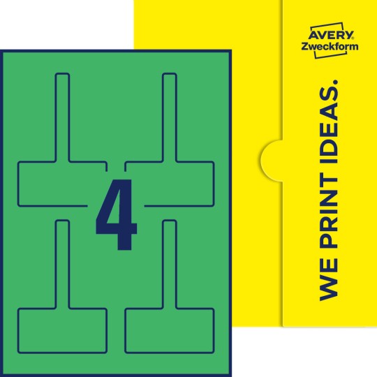 4 stk. etiketter per ark