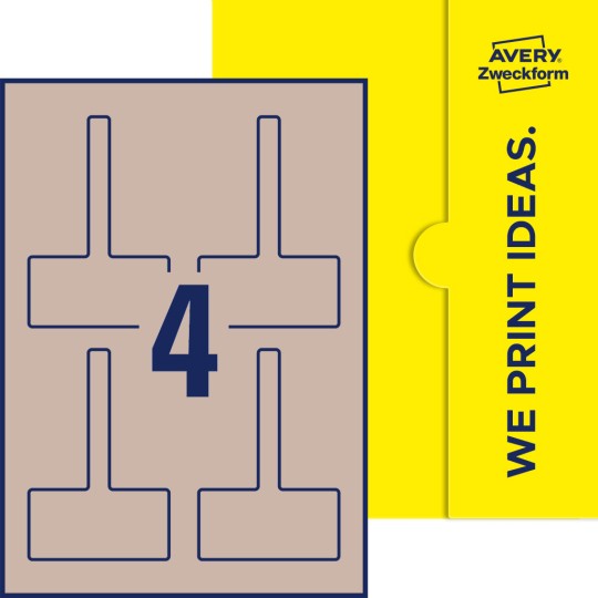 4 stk. etiketter per ark