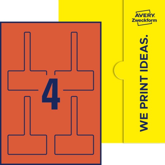 4 stk. etiketter per ark