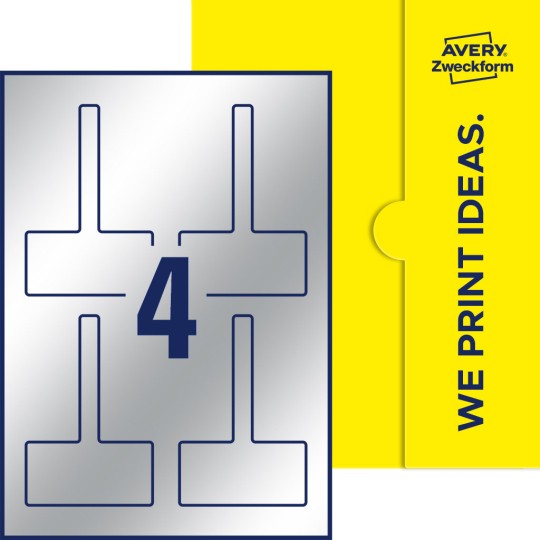 4 stk. etiketter per ark