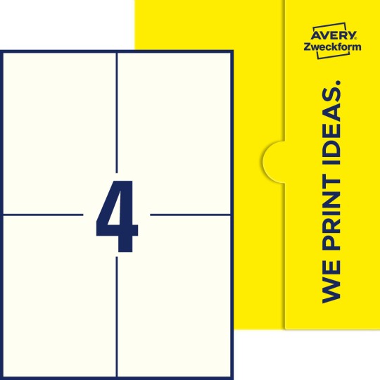 4 stk. etiketter per ark