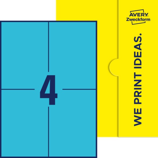 4 stk. etiketter per ark