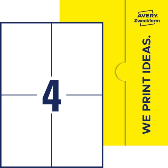4 stk. etiketter per ark