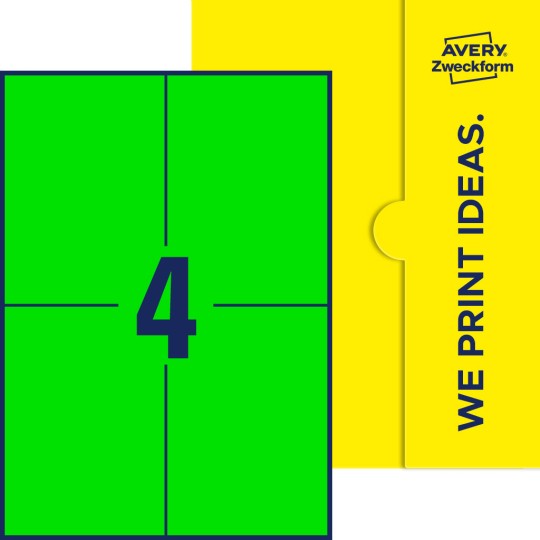 4 stk. etiketter per ark