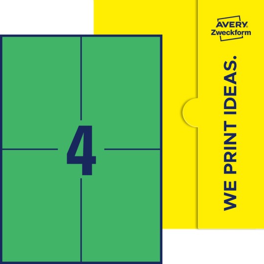 4 stk. etiketter per ark