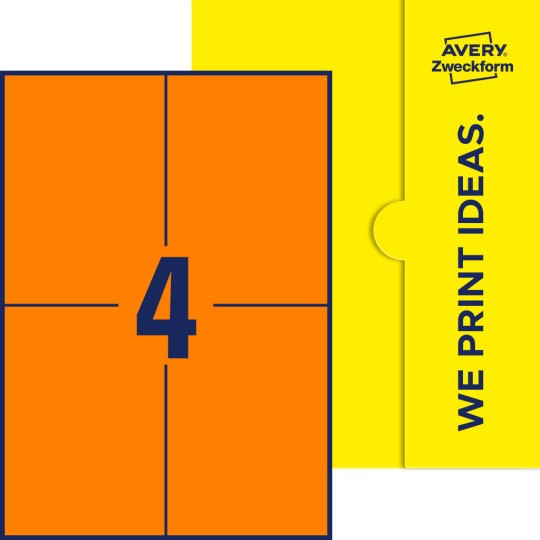 4 stk. etiketter per ark