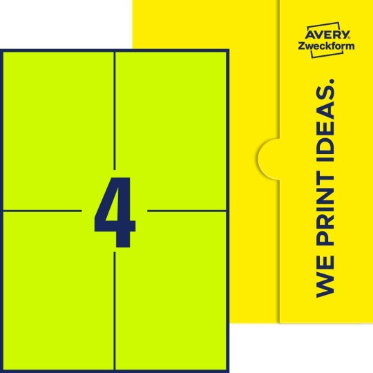 4 stk. etiketter per ark