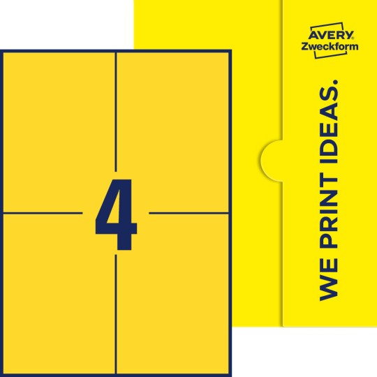 4 stk. etiketter per ark