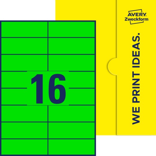 16 stk. etiketter per ark