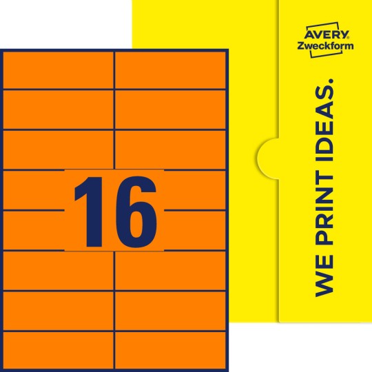 16 stk. etiketter per ark