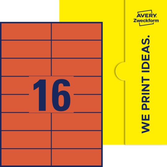 16 stk. etiketter per ark