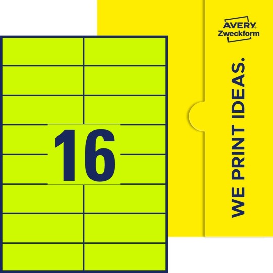 16 stk. etiketter per ark