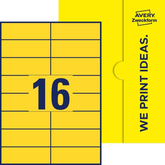 16 stk. etiketter per ark