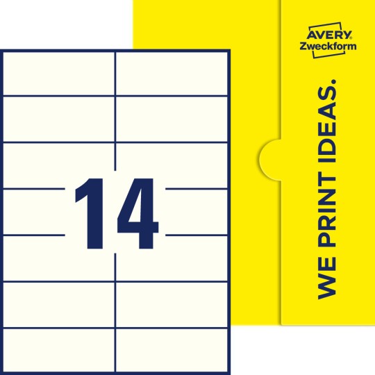 14 stk. etiketter per ark