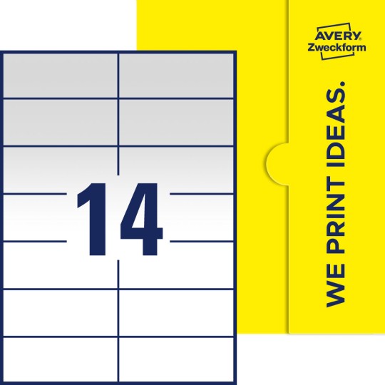 14 stk. etiketter per ark