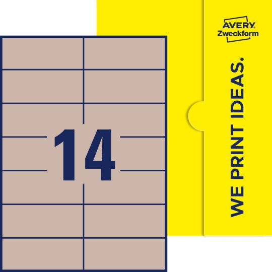 14 stk. etiketter per ark