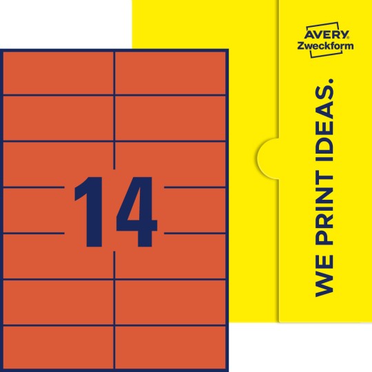 14 stk. etiketter per ark