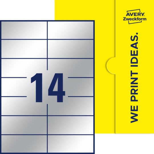 14 stk. etiketter per ark
