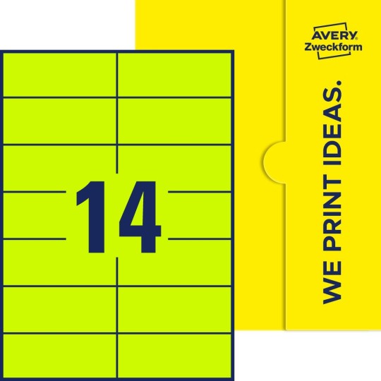 14 stk. etiketter per ark