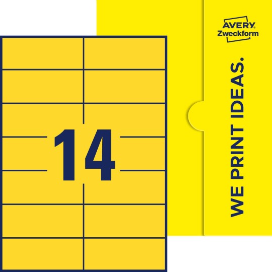 14 stk. etiketter per ark