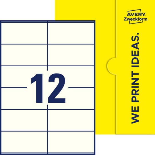 12 stk. etiketter per ark