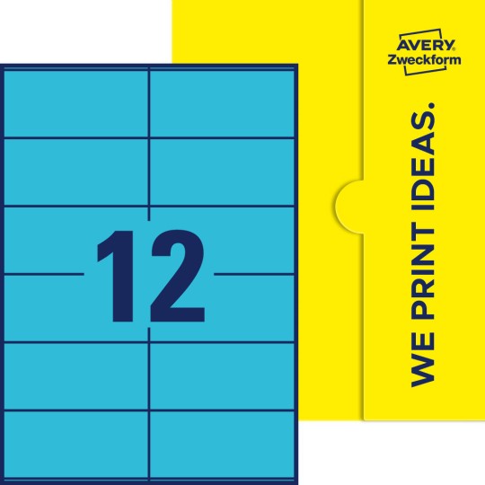 12 stk. etiketter per ark