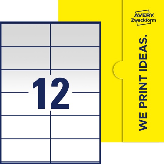 12 stk. etiketter per ark
