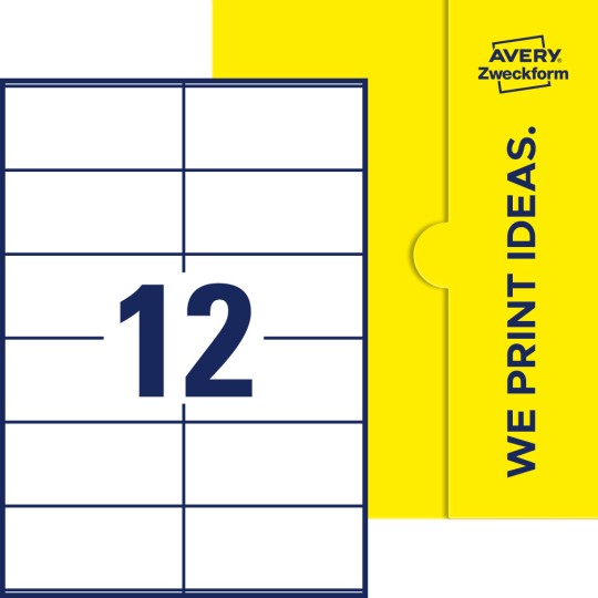 12 stk. etiketter per ark