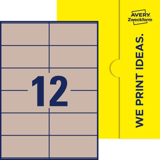 12 stk. etiketter per ark
