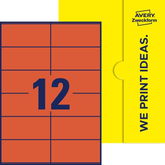 12 stk. etiketter per ark
