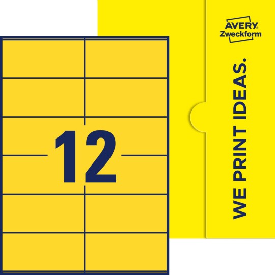 12 stk. etiketter per ark