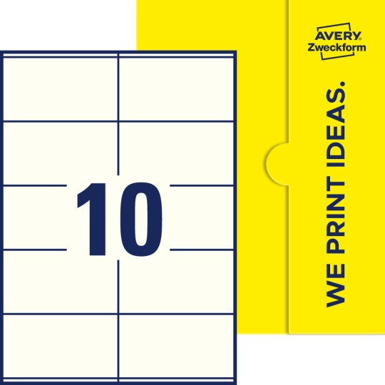 10 stk. etiketter per ark