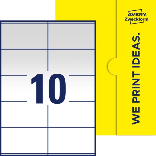 10 stk. etiketter per ark