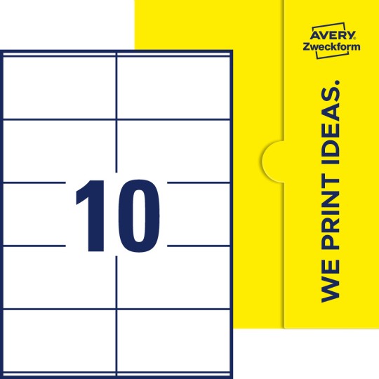 10 stk. etiketter per ark