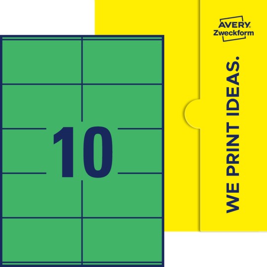 10 stk. etiketter per ark