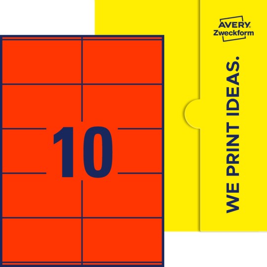 10 stk. etiketter per ark