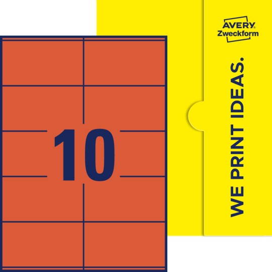 10 stk. etiketter per ark