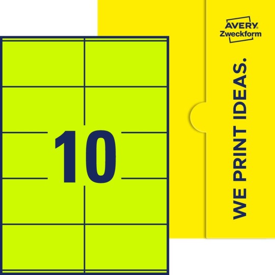 10 stk. etiketter per ark