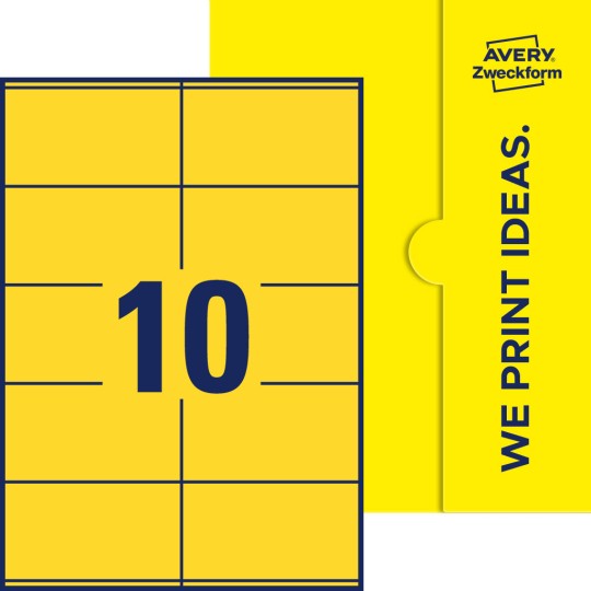 10 stk. etiketter per ark